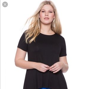 Eloquii Tops - Black Tail Back Top Eloquii Size 14/16 Eloquii Tops - Black Tail Back Top Eloquii Size 14/16